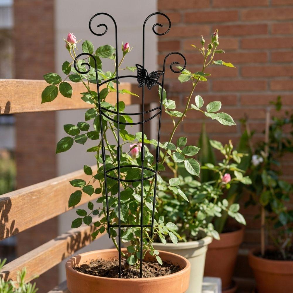 Butterfly Shaped Flower Pot Bracket Strong Load Bearing Vine Climbing Rack Greenhouse Use