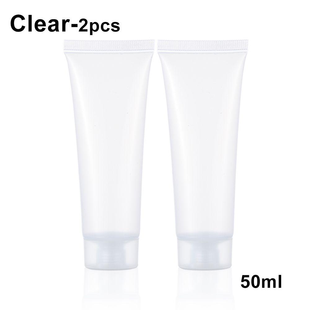 2PCS Makeup Tool Squeeze Containers Travel Size Lotion Packing Shampoo Holder Cream Tube Refillable Bottle