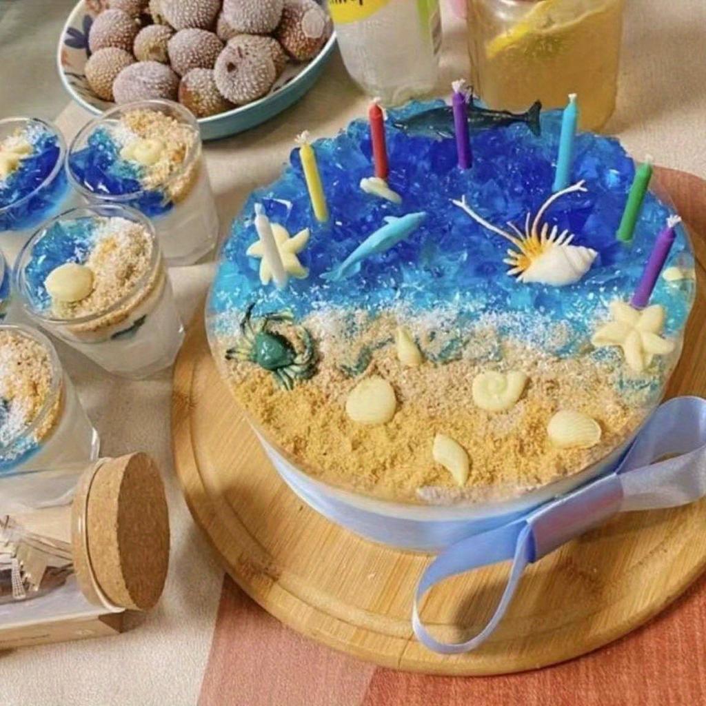 1pc Marine Theme Silicone Mold 3D Seashell Conch Starfish Coral Fondant Mold for DIY Pudding Chocolate Candy Desserts Gummy Cupcake Handmade Soap