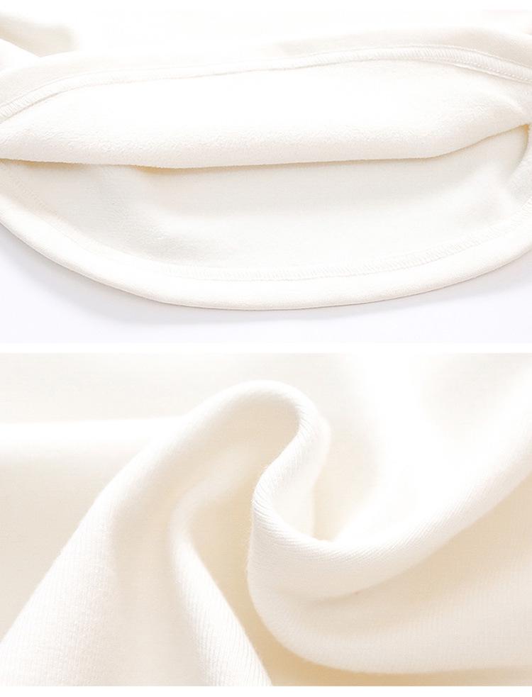 2025 Девочки Флисовая Подкладка Цельный Базовый Слой на Осень/Зиму - Утолщенная Футболка для Младенцев