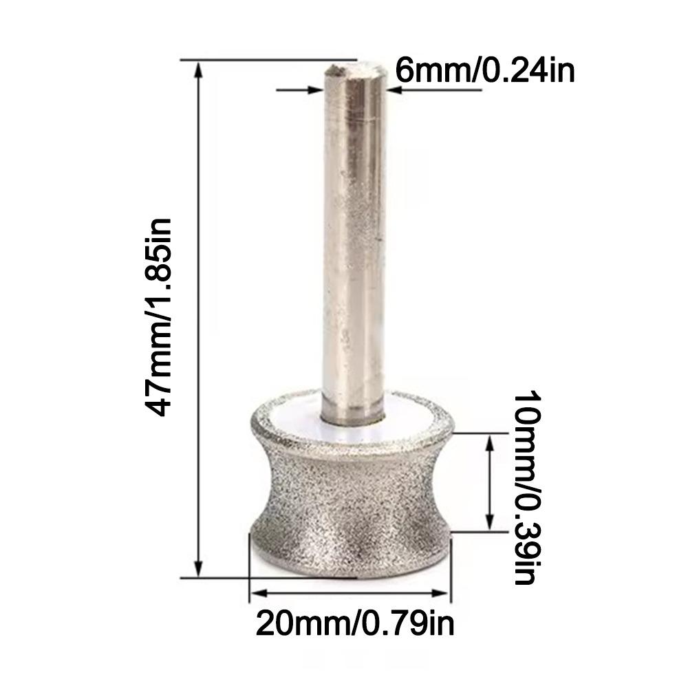 Glass Round Burr Drill Bits Concave Diamond Grinding Wheel Abrasive Grinding Wheel