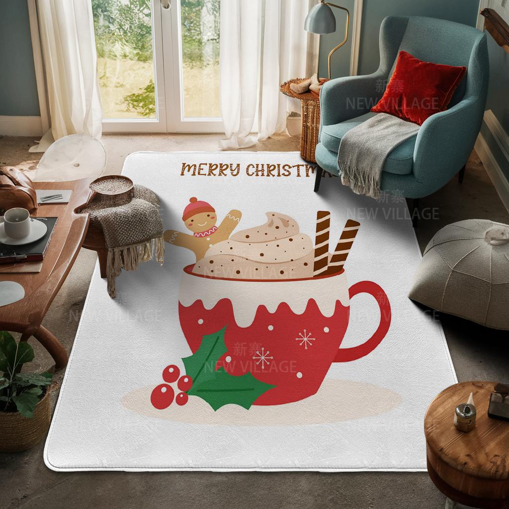 Ковер у входа в дом Домашний коврик у двери Гостиная Ванная Комната Ноги ванная комната Нескользящие коврики с водопоглощением для ванной Счастливого Рождества зима