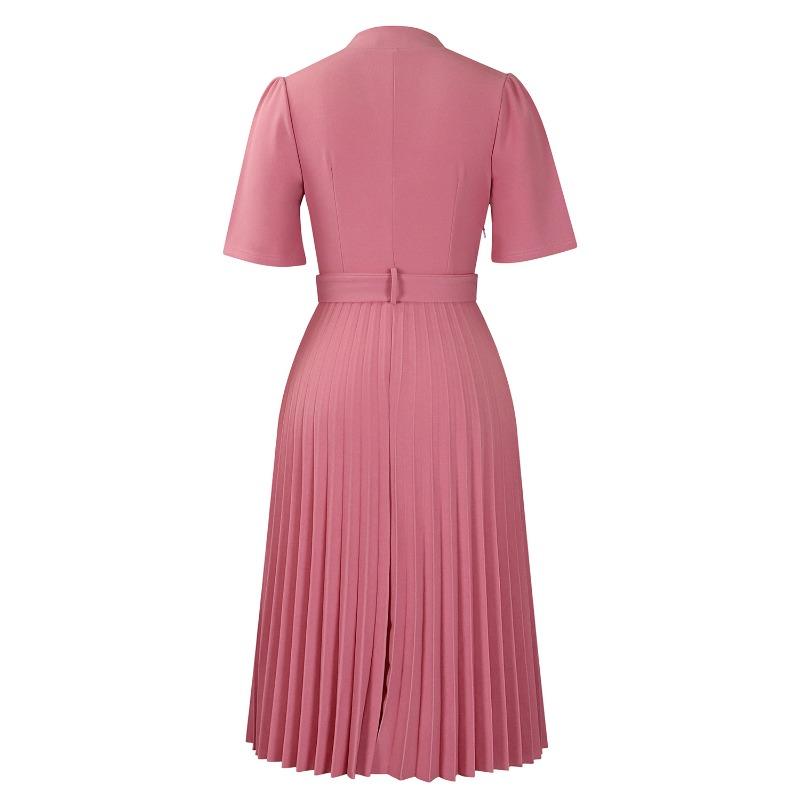 Женское летнее компрессионное платье с коротким рукавом и V-образным вырезом, с высокой талией, модное платье с завышенной талией