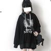 Женская мода толстовки с капюшоном Черный Heavy Metal Графический Толстовка Толстовка Уличная одежда Хип-хоп Длинный рукав Толстовка с капюшоном Пуловер
