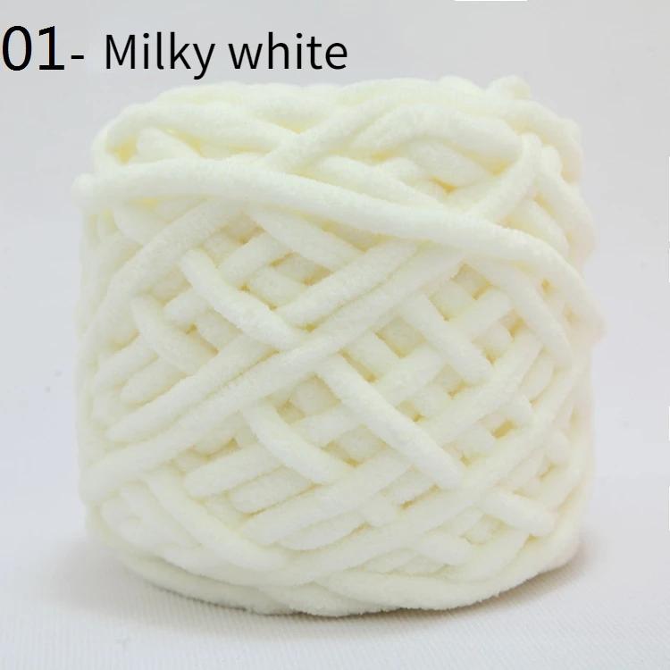 100g/bola chenille tricô fio macio linha tira de gelo fio de algodão fio de lã diy para a mão tricô cachecol grosso