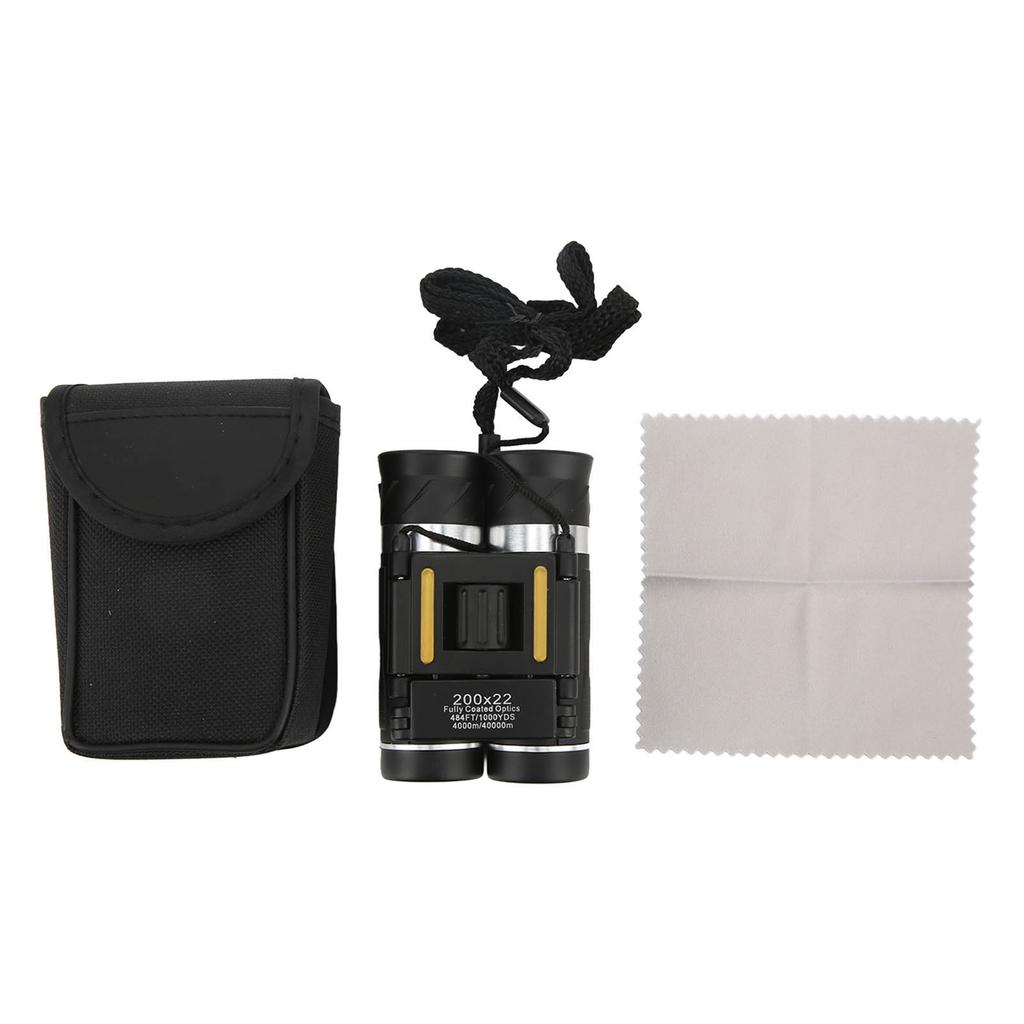 200x22 Компактный бинокль Высокой четкости Оптическое стекло Портативный Мини бинокль Телескоп для