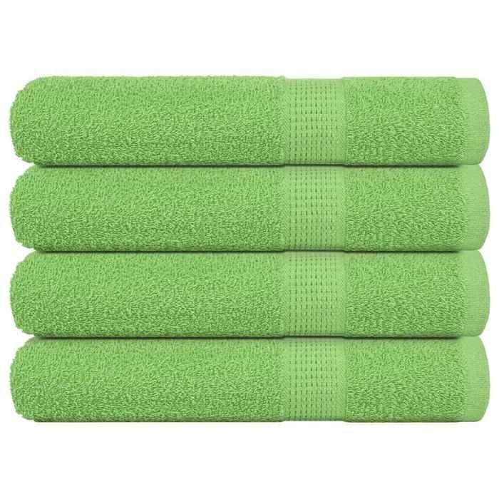 VidaXL Sauna Towels 4 Pcs Apple Green 80x200 Cm 100% Cotton 137032