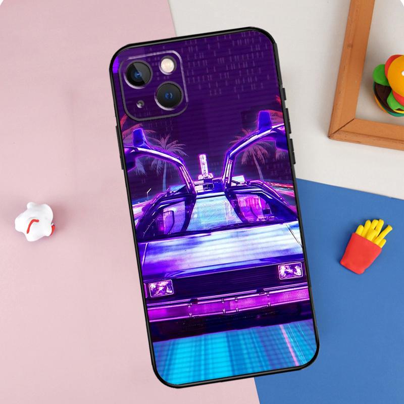Back To The Future Time Machine Phone Case For iPhone 16 Pro Max 11 12 13 14 15 Pro Max Mini XR 15 16 Plus 16e Cover Shell