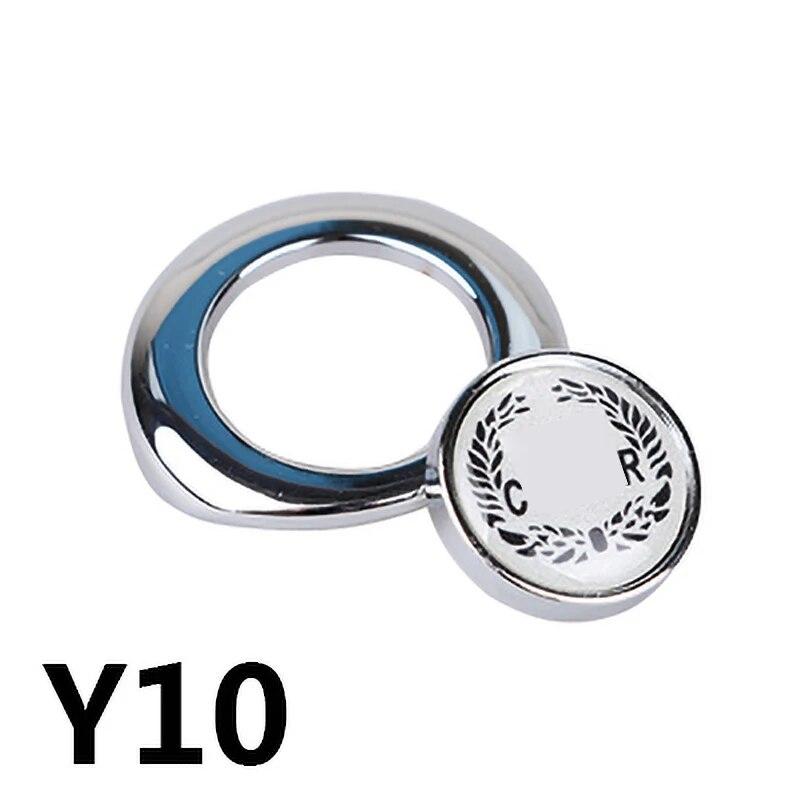 Одна кнопка «Пуск», декоративная наклейка для автомобиля, серебристый и черный металлический материал, эпоксидная смола, узор для MINI COOPER R55 R56 R60 R61