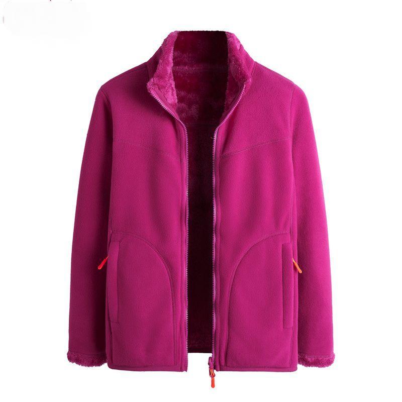 Большие размеры осень-зима женские бархатные и утолщенные теплые пальто на молнии модная свободная повседневная флисовая куртка M-4XL