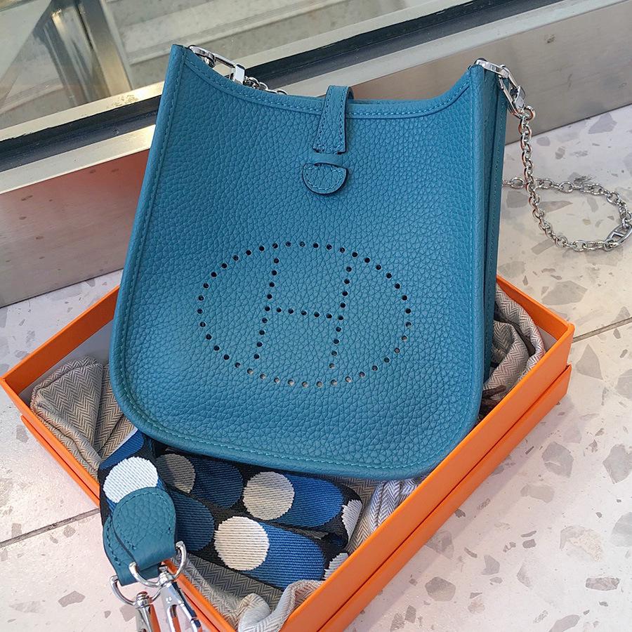 Женская мини-сумка-ведро из натуральной коровьей кожи с узором личи Evelyn Design