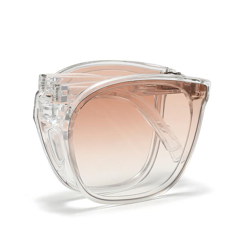 2024 New Arrival Small Fresh Stylish Women's High-grade Feeling Folding Sunglasses Uv Protection Big Frame Travel Sunscreen