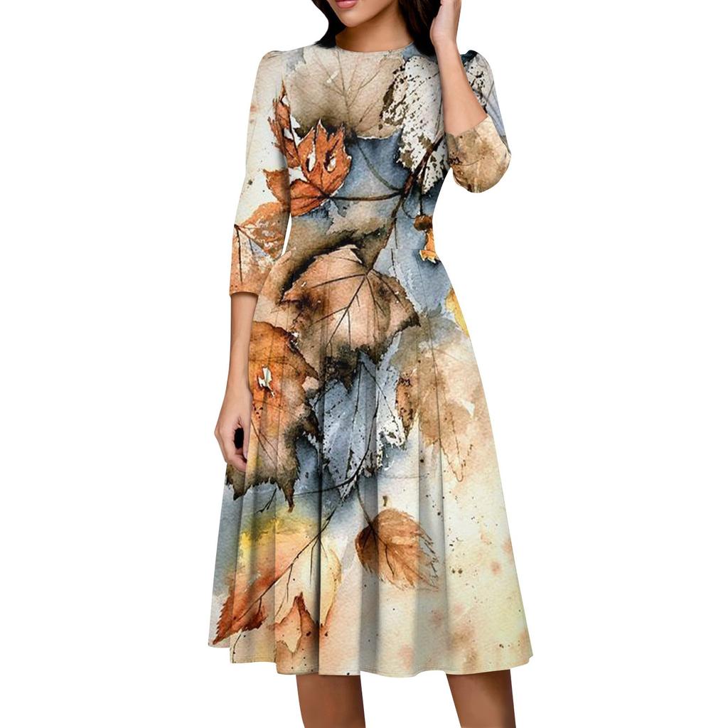 Женское повседневное и модное платье с карманом на рукаве 3/4 и молнией сзади