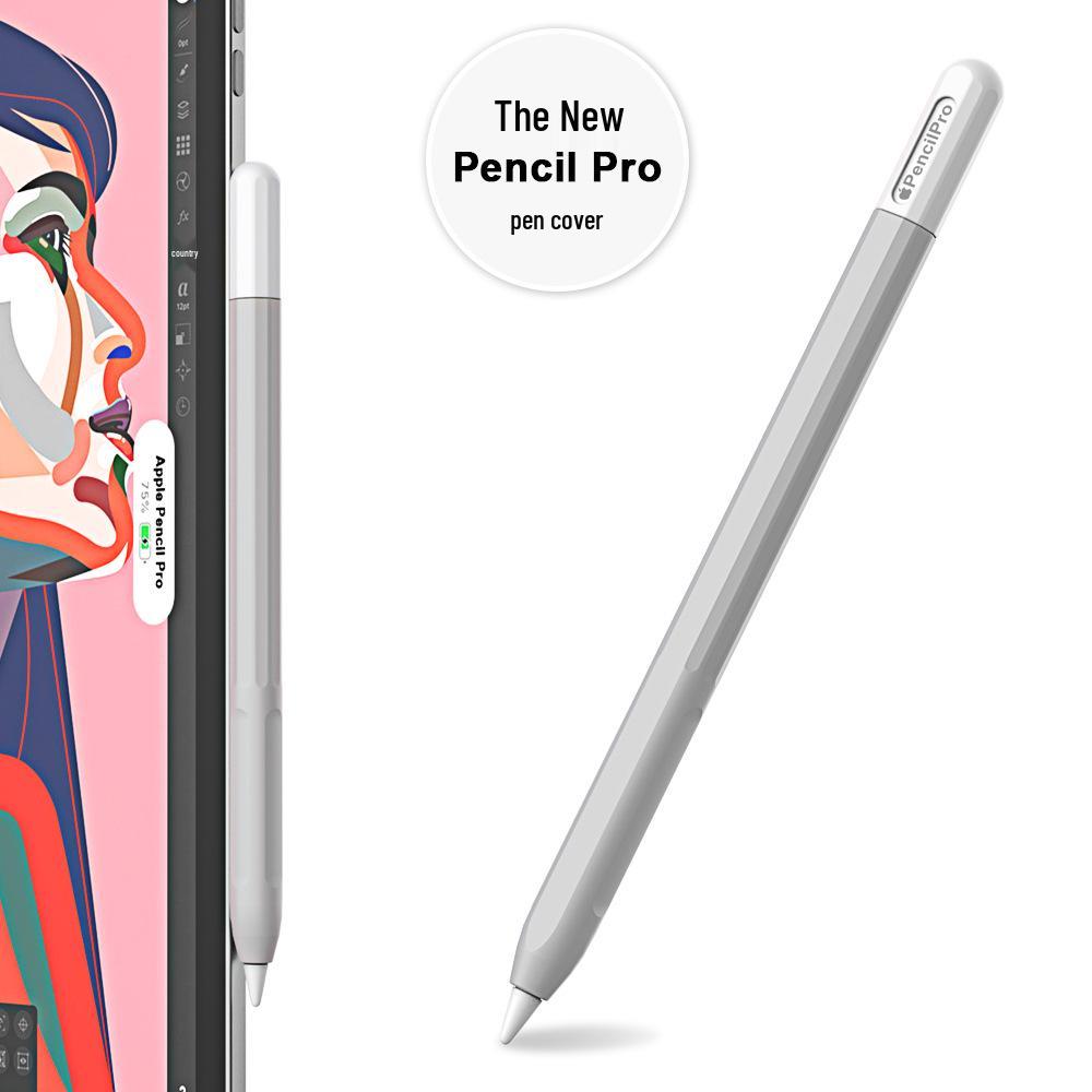 Совместимый силиконовый защитный чехол для Apple Pencil Pro 4-го поколения - Контрастный цвет, Ударопрочный чехол для стилуса
