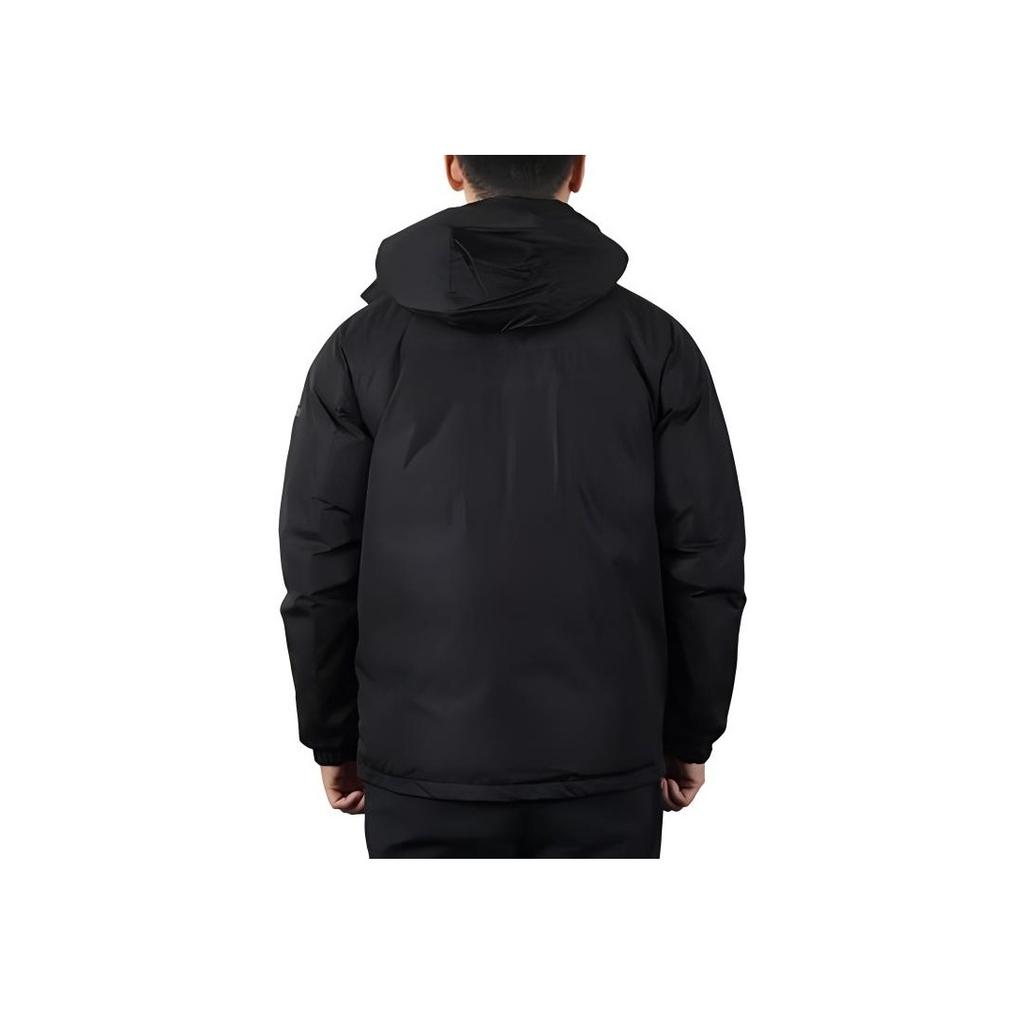 Adidas Однотонная повседневная куртка-пуховик с капюшоном для мужчин, черная EH4004