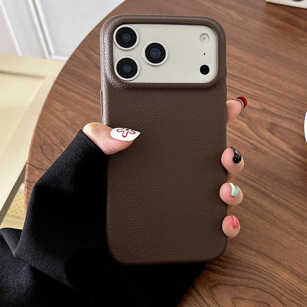 Чехол из текстурированной кожи класса люкс для iPhone 18 Pro Max 17 Air 16 Plus 15 14 13 12 Pro Max, ударопрочный, мягкий, из ТПУ, Funda