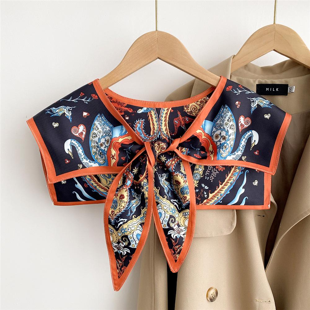 Silk Scarf Shawl for Women - Versatile Double-Layer Neck Protection for Spring, Autumn, and Summer