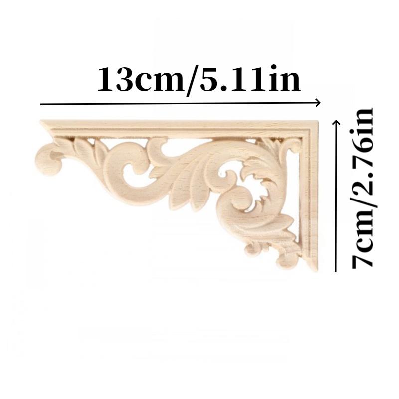 Угловая резьба по дереву Накладка Аппликация Рамка Мебель Ремесло Декоративная Неокрашенная