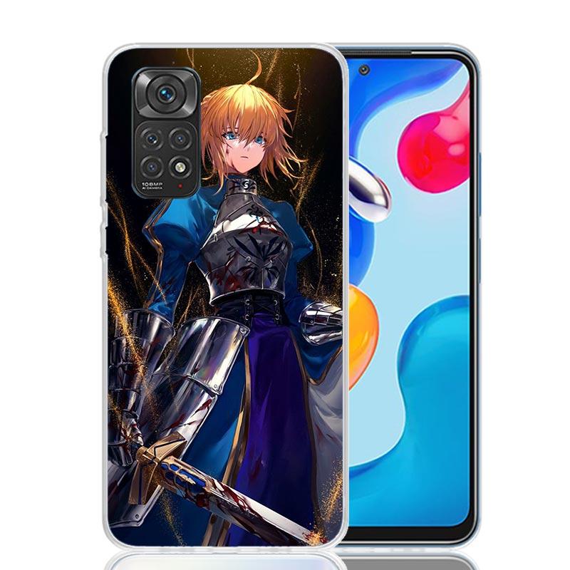 Чехол для телефона Fate Zero Stay Night Saber для Xiaomi Redmi Note 15 14 13 12S 12 Pro Plus 11S 11E 11 11T 10S 10 Арт Мягкий Узор Чехол