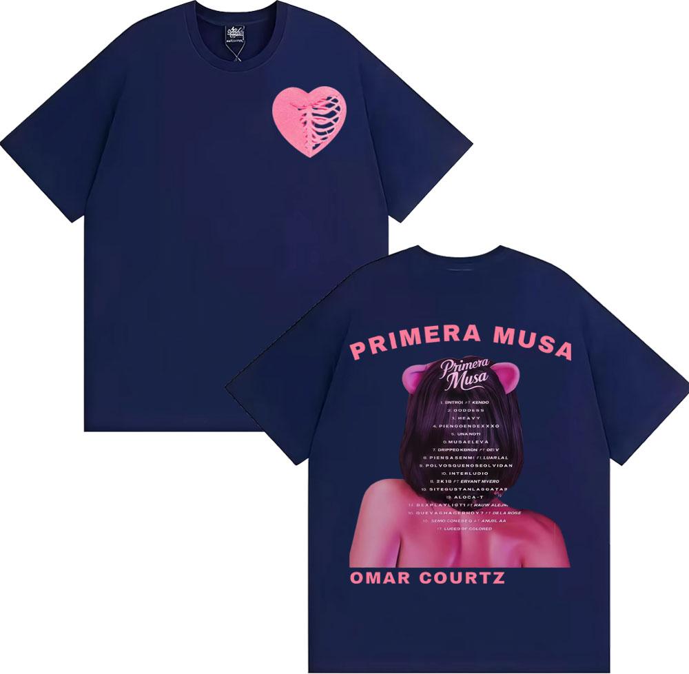 Omar Courtz Primera Musa Album Tour Merch Tshirts Unisex Women High Street Fashion Trend T Shirts Comfort Cotton Oversized Tshirt