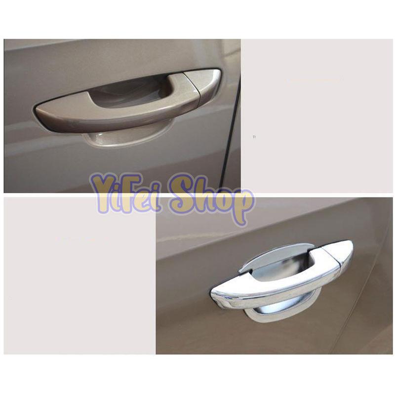 Для Volkswagen Passat B6 2011 2012 2013 2014 2015 2016 Автомобильные аксессуары ABS Хромированные накладки на ручки дверей с защитой, стиль наклеек