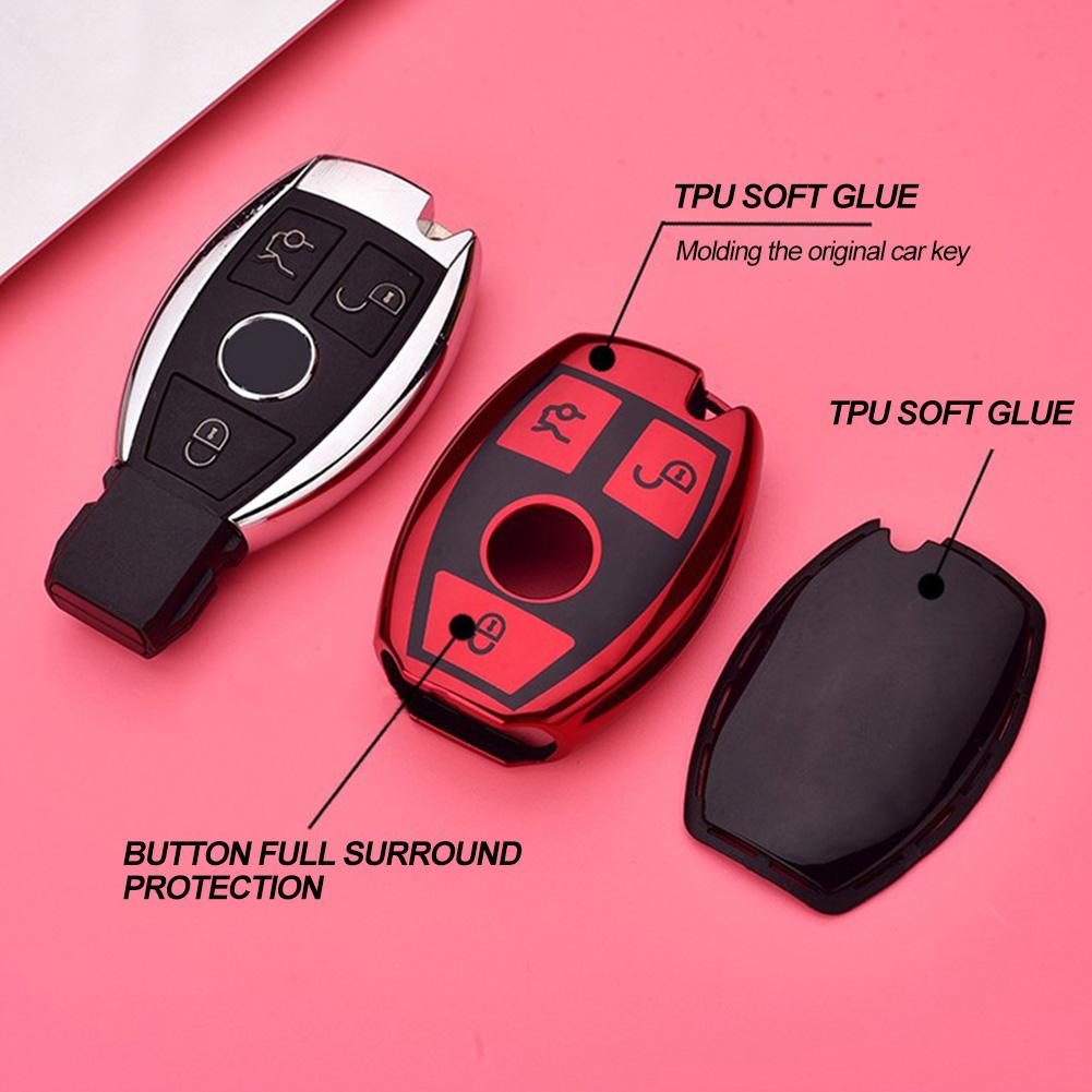 Мягкий чехол для дистанционного ключа автомобиля из ТПУ для Mercedes Bnez CLA GLC GLA GLK W203 W210 W211 W204 W176 ABCR Class AMG Аксессуары
