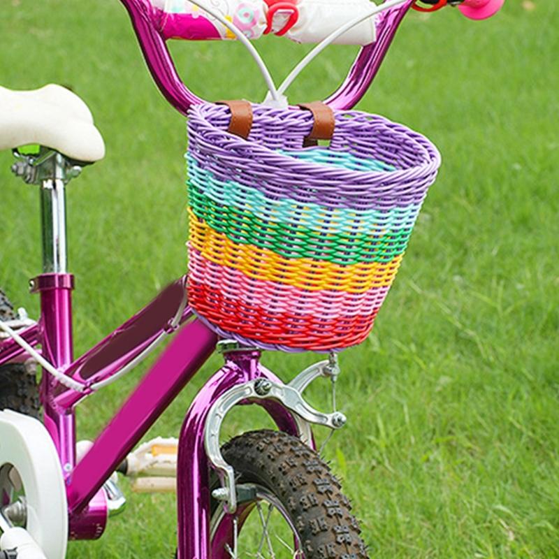 Kids Bikes Basket Plastic Wovens Bikes Basket Childrens Bicycles Handlebars Basket