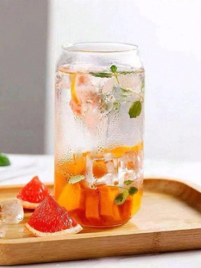 500ml Glass Cup With Lid and Straw Transparent Bubble Tea Cup Juice Glass Beer Can Milk Mocha Cups Breakfast Mug Drinkware