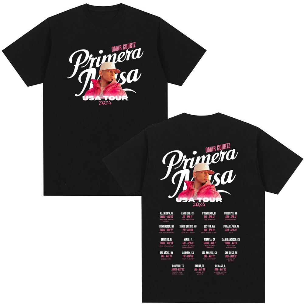 Omar Courtz Primera Musa Album Tour Merch T Shirt Unisex Women Clothing Hip Hop Fashion Tshirt Casual Cotton Short Sleeve Tshirts