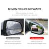 AQU3 2Pcs Car Rearview Mirror Block Rainwater Eyebrow Accessories For Honda Civic Accord Fit Jazz Pilot CRV Odyssey Passport City HRV