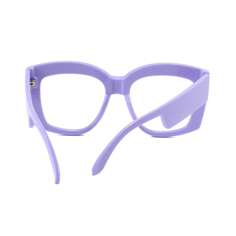Fashion New Versatile Concave Style Trendy Women's Flat Mirror Square Wide Leg Retro Casual Eyeglass Frame