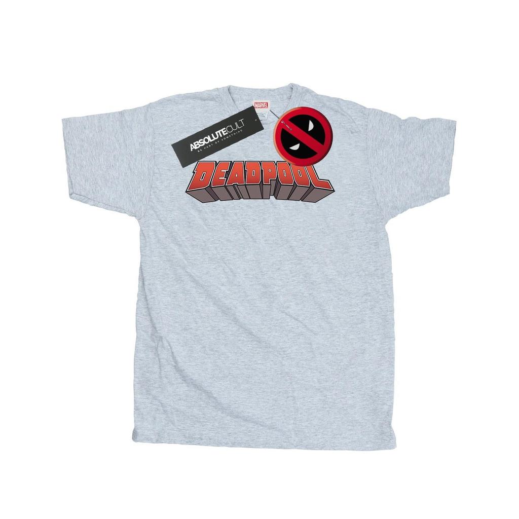 Marvel Mens Deadpool Text Logo T-Shirt