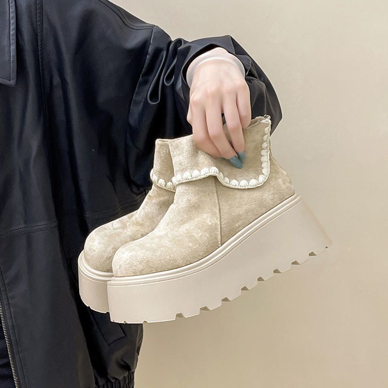 Узкие ретро модные универсальные ботинки Мартина на небольшой толстой подошве со шнуровкой, короткие ботинки Бокен, женские осенне-зимние новые модели