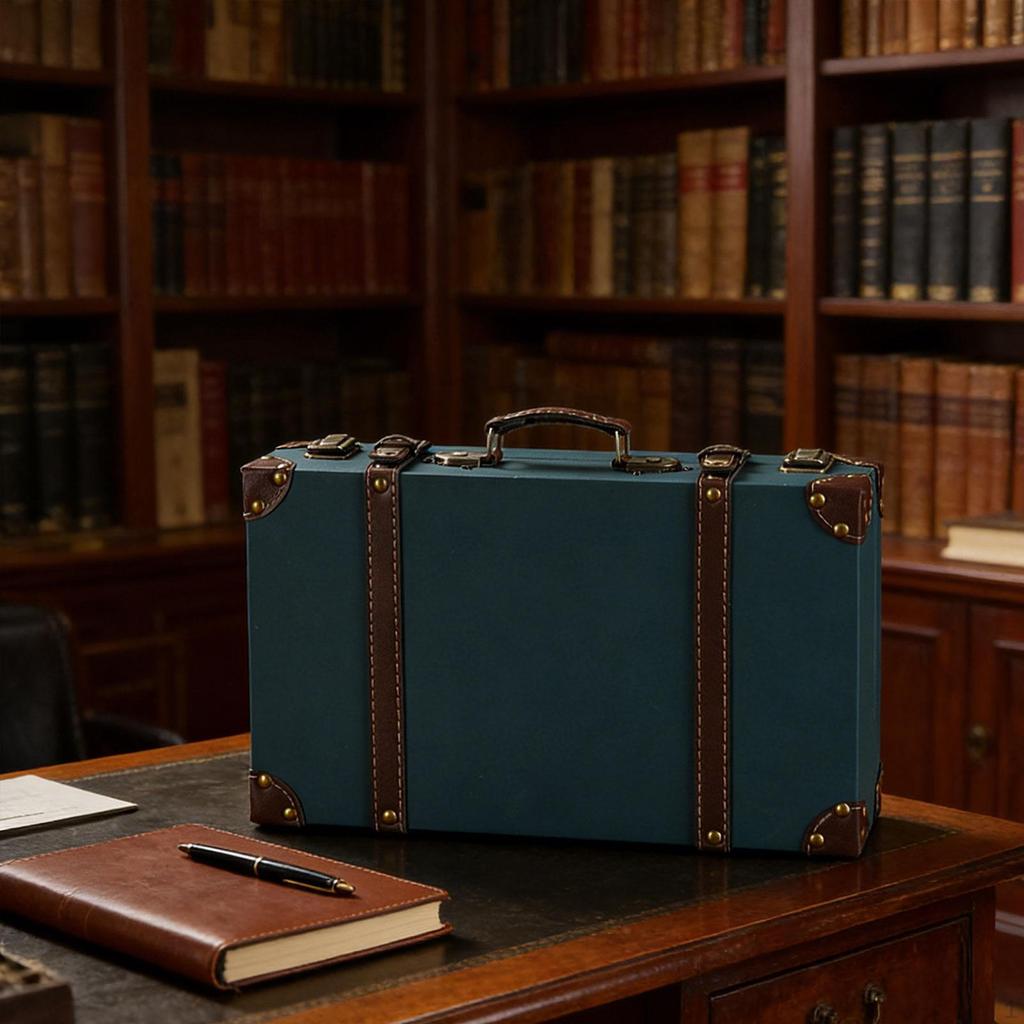 Антикварный чемодан декоративная коробка для хранения украшения старомодные сундуки чемодан