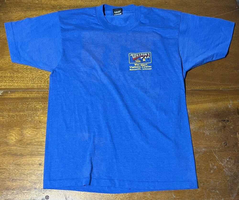 Винтажная футболка Screen Stars с одним швом, центр для посетителей Walmart, размер L, Waltons 5&10, унисекс
