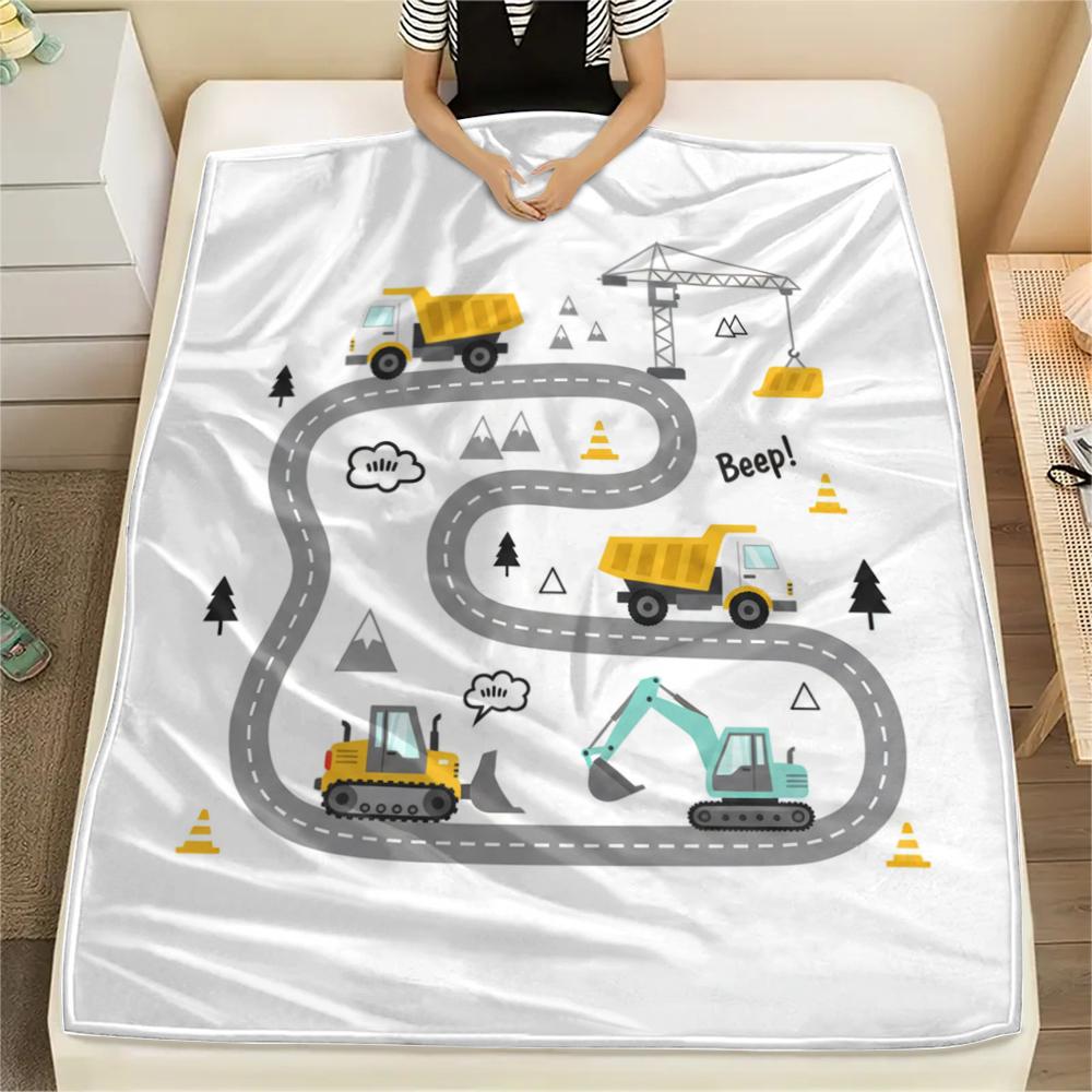 1Pc Cute Nordic Style Print Flannel Blanket, High quality Comfortable for All Seasons, Home Decor, Warmth and Comfort, Perfect for Christmas Gifts W24