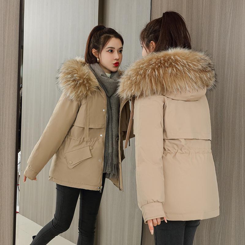 Winter Cotton-padded Jacket Fashion Korean Version Waist Tooling Jacket Women's Cotton-padded Clothing