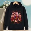 Korean KPop Devil Hunter Cartoon Girl Hooded Sweatshirt Warm Children's Wave Fashion Casual Top Casual Girls' Clothing