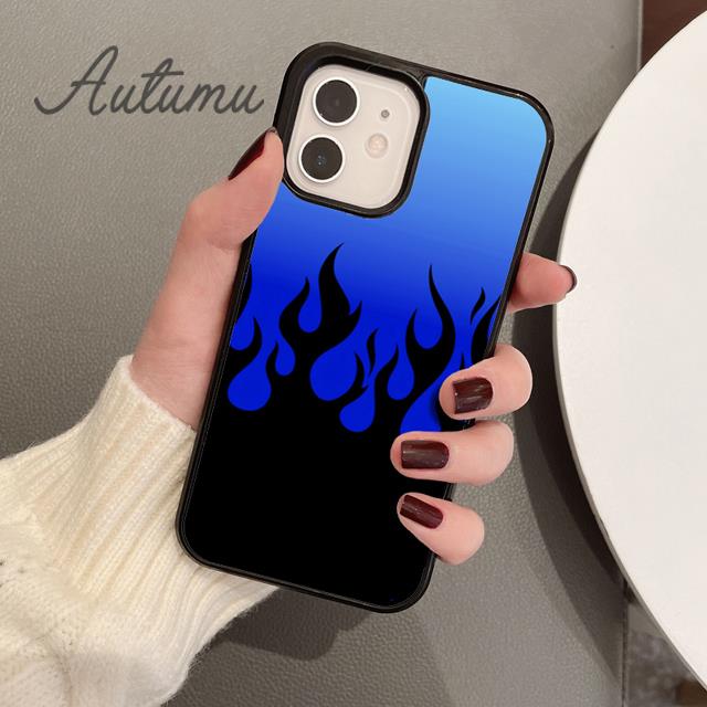 Трендовый чехол для телефона с пламенем для iPhone 11 12 13 14 Pro Max mini X XR XS SE 2020 5 6S 7 8 Plus Samsung Galaxy S21 S22 Чехол-накладка