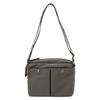 Shoulder Crinkle Double Pocket Dark Gray [Isaac] Bag, Nylon, Shoulder, (15)
