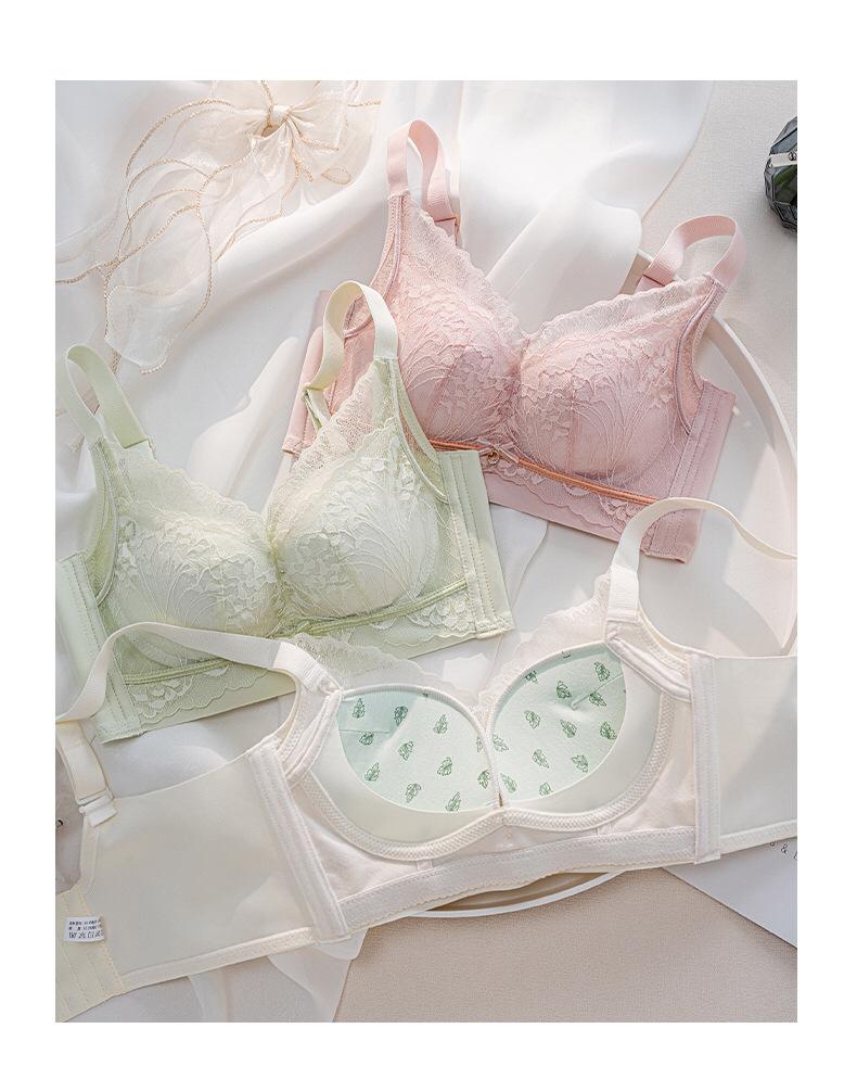 Sexy female breathable gathering small breasts without steel ring bra upper support secondary breasts anti-sagging lace bra special offer