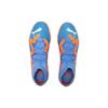 Puma Future Match Круглый носок Шнуровка TT (Резиновые шипы) Мужские футбольные бутсы для искусственного газона, сине-оранжевые, 107184-01