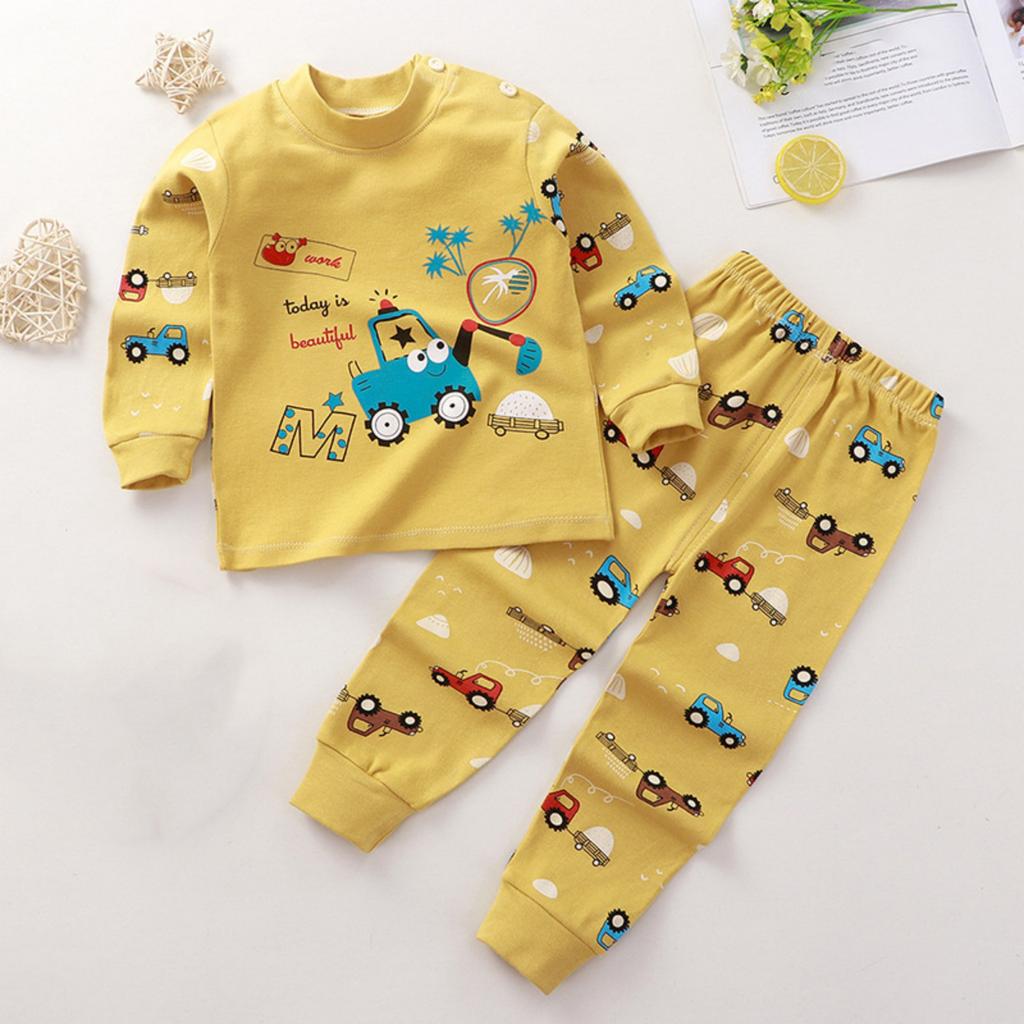 Children's Boys And Girls Home Wear And Pajamas Long-sleeved Tops And Trousers Sets
