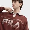 Fila Мужские поло Терракотовый Красно-коричневый Воротник-поло Умеренный Прямой крой F11M439205FBN