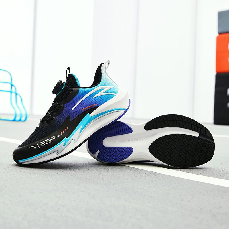 Anta Kids Hailang Lite 2.0 Comfortable Versatile Sports Training Shoes Kids Sneakers Black White Blue 312415503-3