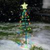 LED Solar Powered Christmas Tree Courtyard Lights Star Decoration Light String Outdoor Ground Plug-In Christmas Tree Lights
