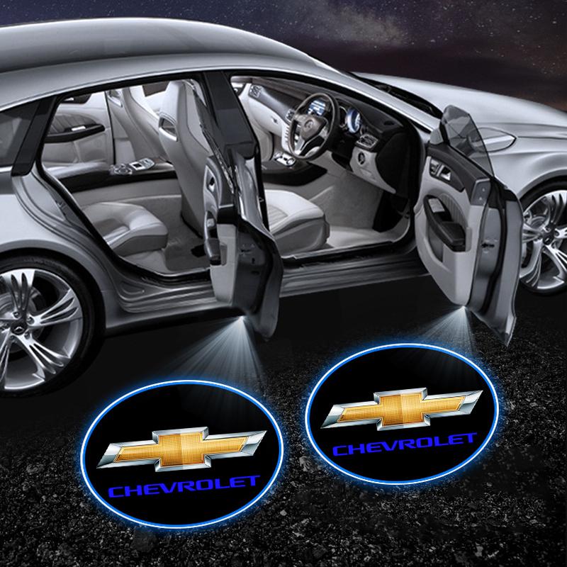 AABHN1 LED HD Car Welcome Light No to drill Design Fit Chevrolet Silverado Impala Malibu Equinox Cruze Camaro Cavalier Blazer SparkAveo