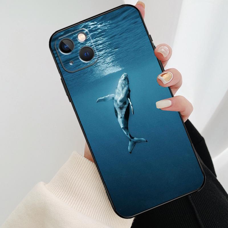 Чехол для телефона 'Океанская китовая акула и волны' для iPhone 17 Pro Max 14 13 12 11 15 16 Pro Max mini 16 15 Plus 16e 17 Air