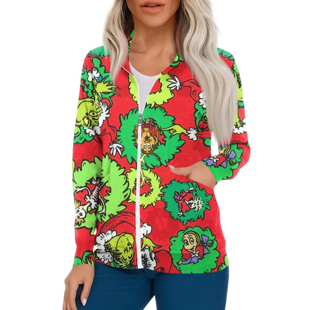 Женский однобортный защитный комбинезон с длинным рукавом и карманом, рабочий воротник-стойка, кардиган, куртка, топ