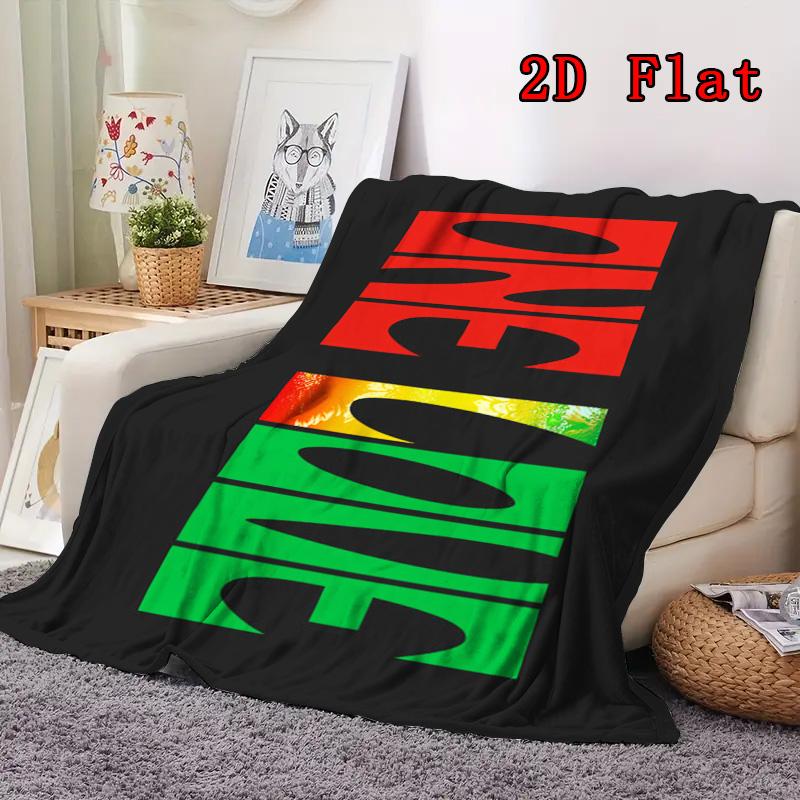 One Love 2D Flat Pattern Flannel Blanket High quality All Seasons Warmth and Comfort Perfect for Christmas Gifts.MMT0918106
